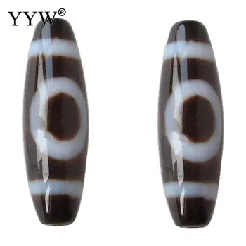 

AAA Grade Natural Tibetan Stone Dzi Beads Oval Sun and Moon & Two Tone Fit Bracelet DIY Fashion Jewelry Gift Men Women 13x39mm