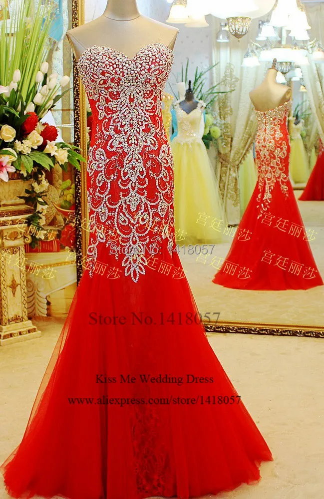 Роскошное элегантное красное платье русалки для выпускного вечера, специальные длинные вечерние платья с кристаллами, милое платье из тюля с бисером, Настоящая модель Formatura