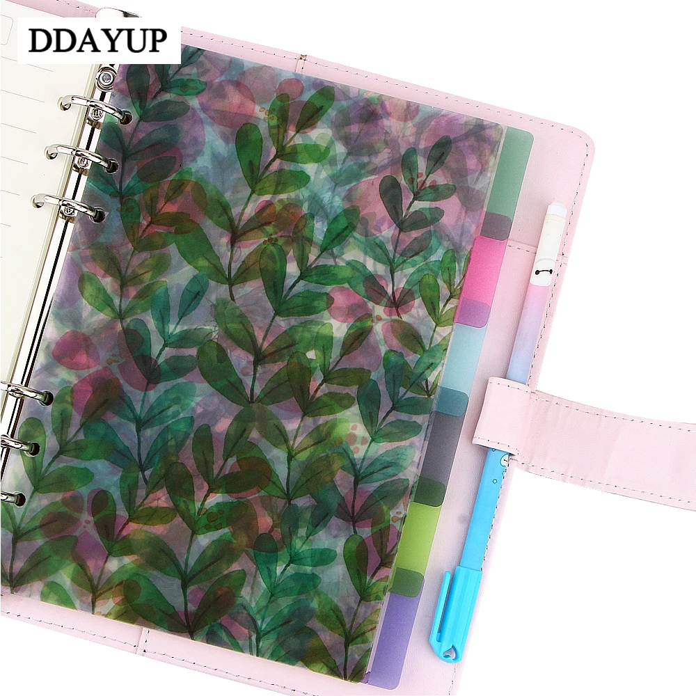 A5/A6/A7 6 Holes Colored index Page Spiral Book Loose Leaf Notebook Category Page Office Planner Accessories A5/A6/A7 6 Holes Colored index Page Spiral Book Loose Leaf Notebook Category Page Office Planner Accessories