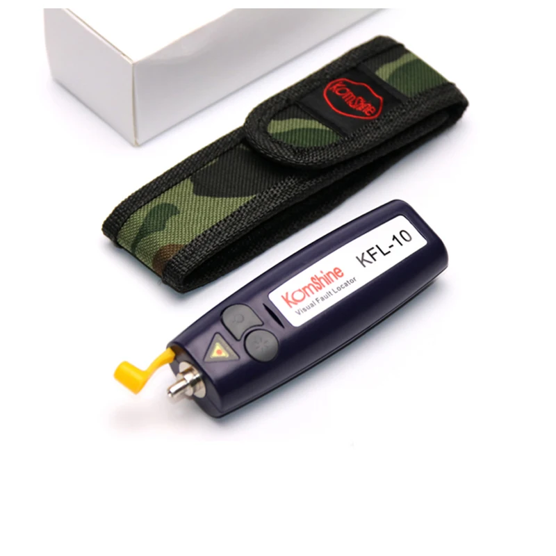 

Komshine KFL-10 Fiber optic visual fault locator 5/10/20/30MW Fiber Optic Cable Tester 10mW testing Tool 650+10nm Red pen