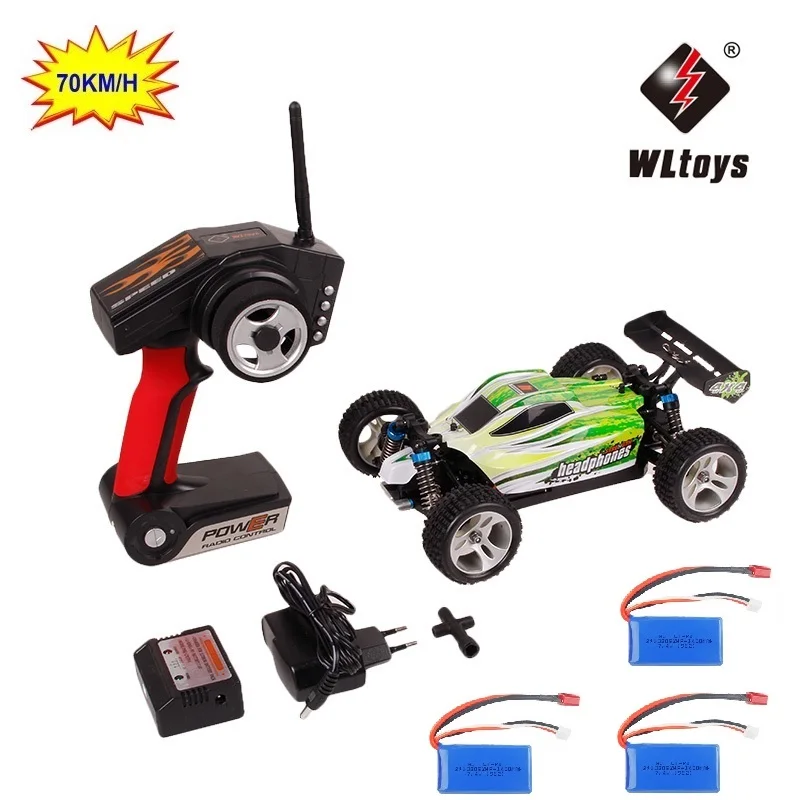 RCtown WLtoys A959-B радиоуправляемые машинки 1/18 4WD высокоскоростная внедорожная игрушка гоночный песочный автомобиль с дистанционным управлением подарки на день детей - Цвет: 3 battery