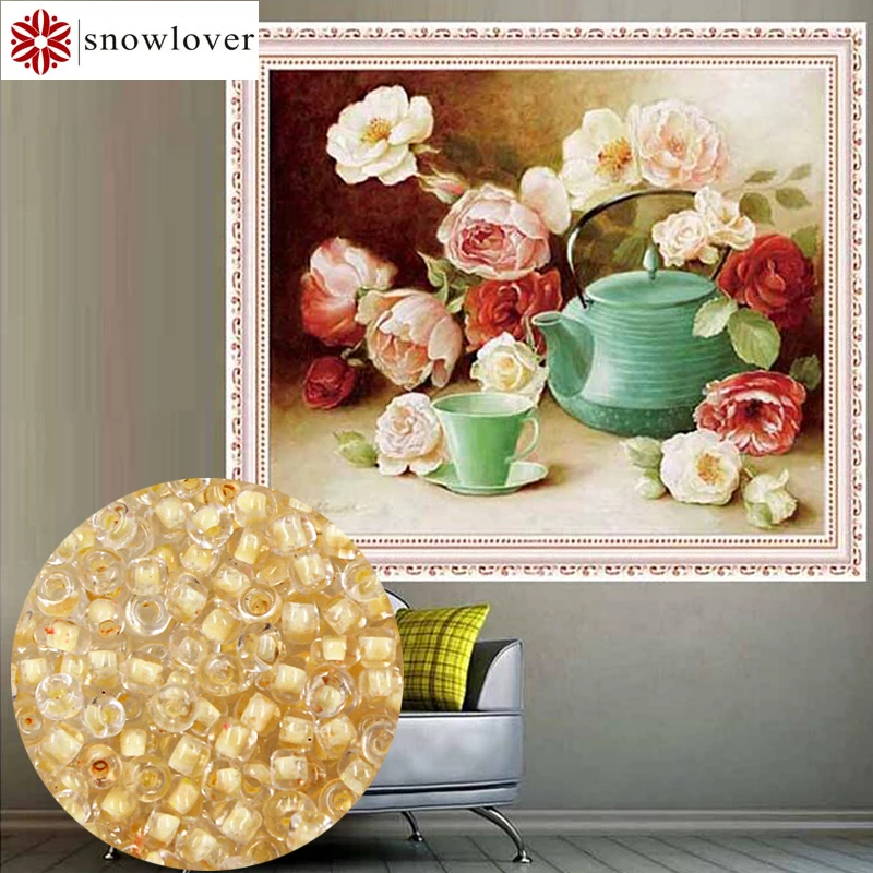 

Snowlover,beads,Needlework,DIY,bead Cross stitch ,Embroidery stitch,Precise Printed painting,plant Pattern cross,cup