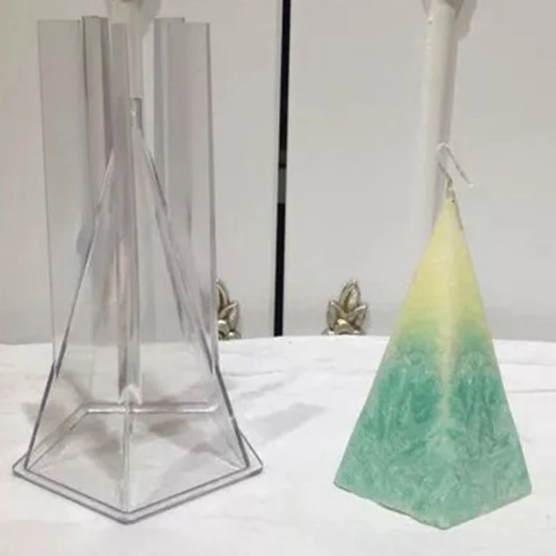 DIY свеча ручной работы Формы Конус прозрачная пластиковая свеча делая модель многоразового использования