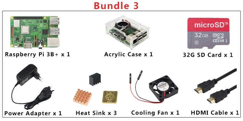 Оригинальный Великобритании RS Raspberry Pi 3 Model B плюс комплект Wi Fi и Bluetooth с 3A адаптеры питания акриловый чехол лучше, чем Raspberry Pi 3B