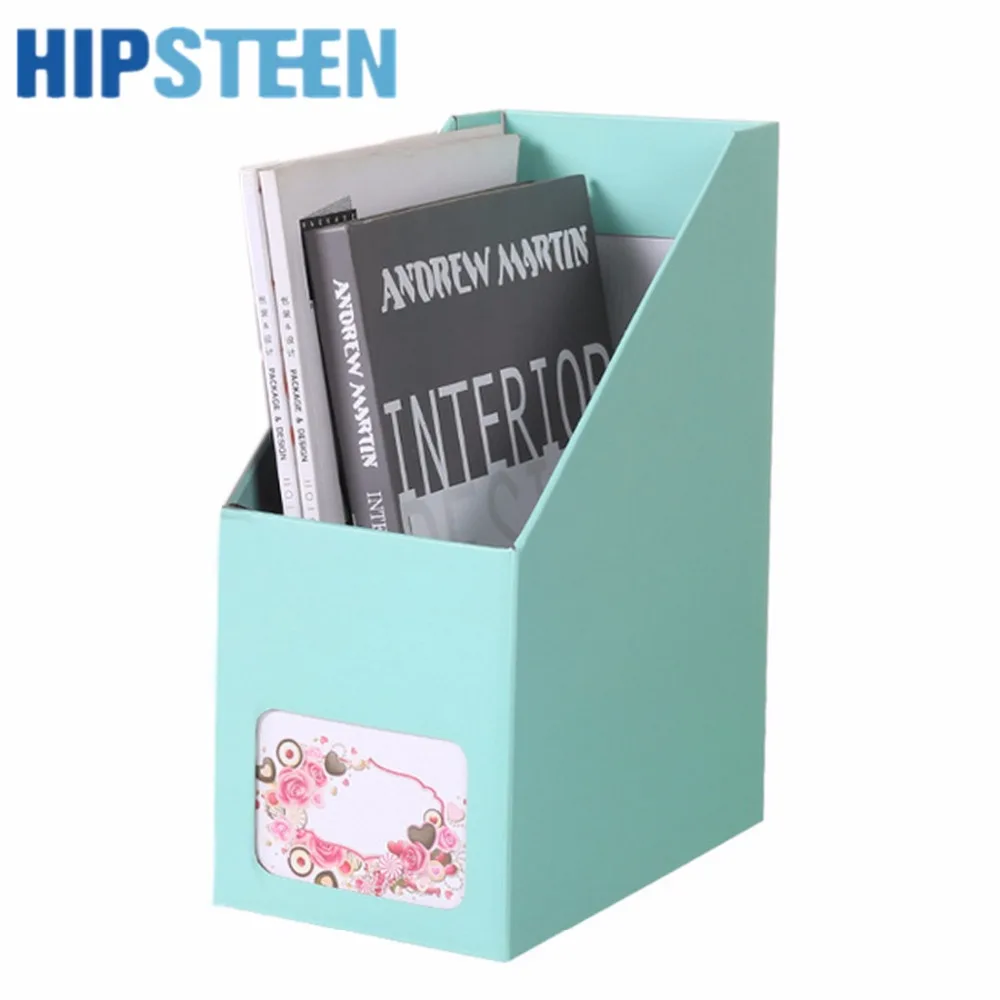 HIPSTEEN Creative DIY Paper Bookshelf Bookend Classroom Office Desktop