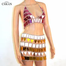 Chran WHP Perspex Rave Top Sonus Festival Chain Bra Harness Necklace Body Belly Belt Skirt EDC Outfit Wear Bikini EDM Jewelry chran gem bead crop top chainmail rave bra black chain shoulder necklace ibiza sonar wear edm outfit body jewelry chain crn2801