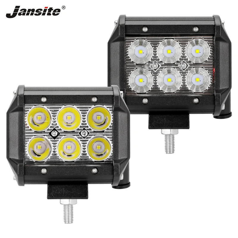

Jansite 4" 2pcs Car LED high power Off-road Work lights SUV 18W Flood beam and spot beam for ATV/UTV IP67 Waterproof work light