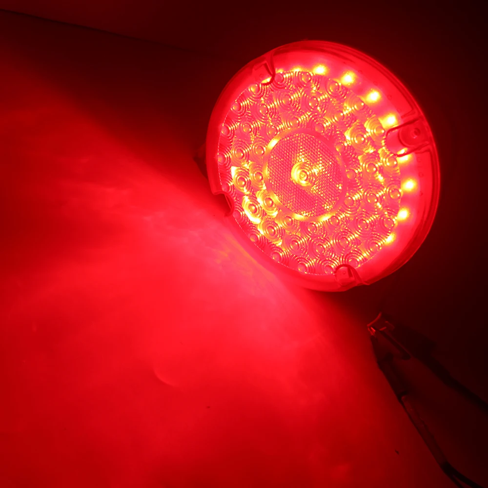 1 шт. 7 дюймов 53LED круглый квадратный светильник s красный цвет: желтый белый 12V для