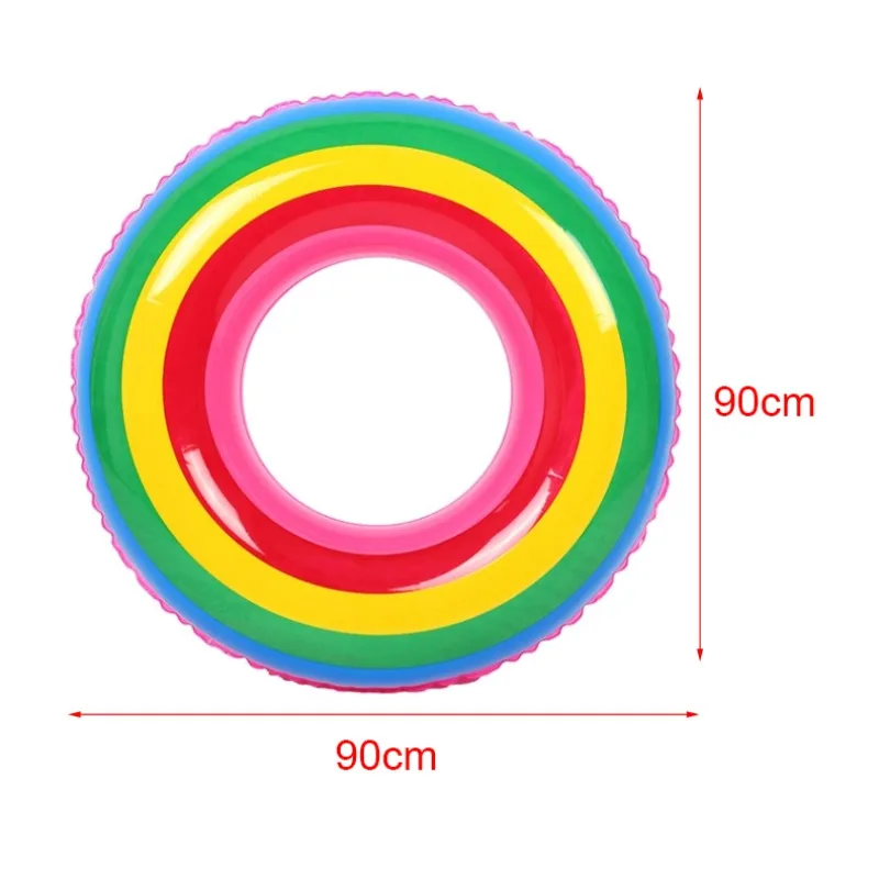 Радуга Кольцо Плавание для взрослых и детей парусный спорт плавающий бассейн движения игрушки Прозрачный Радуга Цвет надувной круг для
