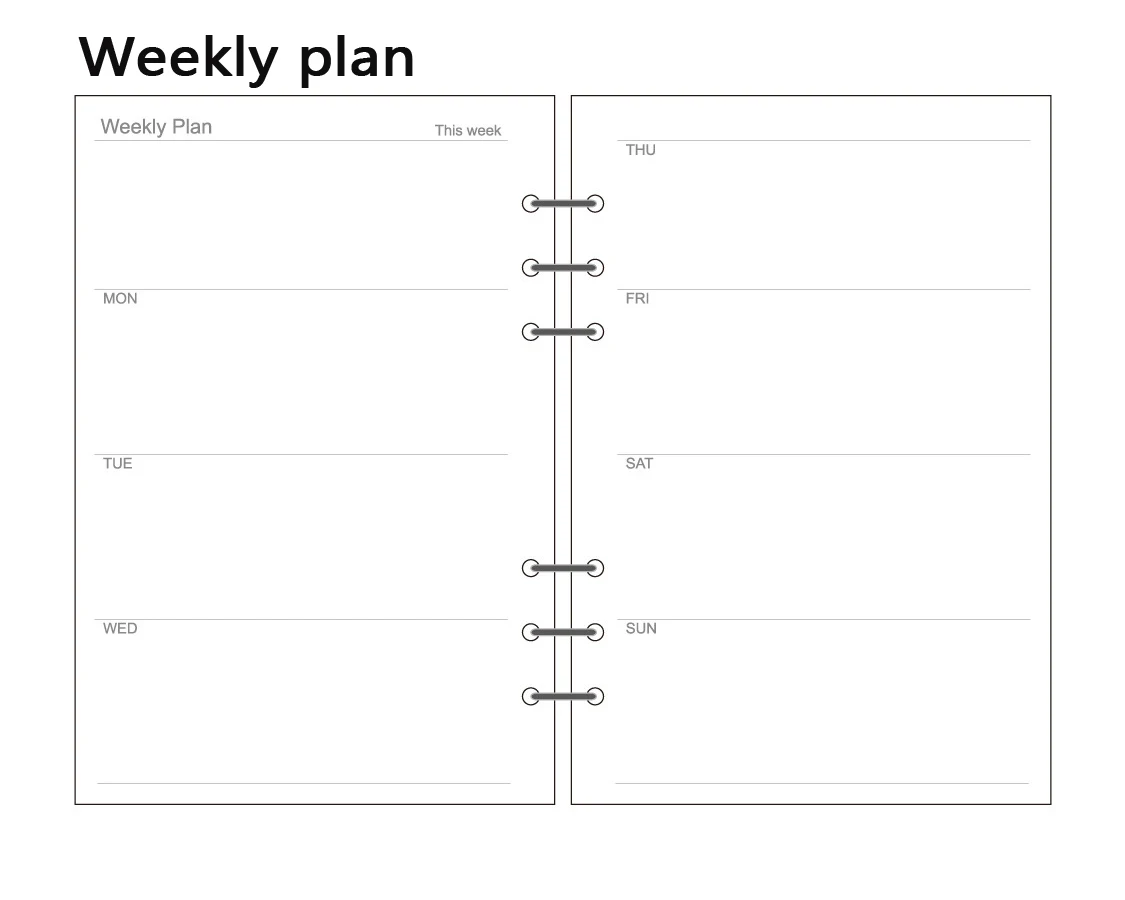 A5 A6 Bullet Journal точечный блокнот наполнитель бумажная сетка линия Bland делать Еженедельный ежемесячный планировщик крафт внутренние страницы C15 D10