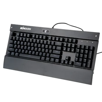 

Mechanical Professional Gaming Keyboard Tactile High-speed 104 Keys Suspended Anti-ghosting Blue Switch LED Backlit USB Wired
