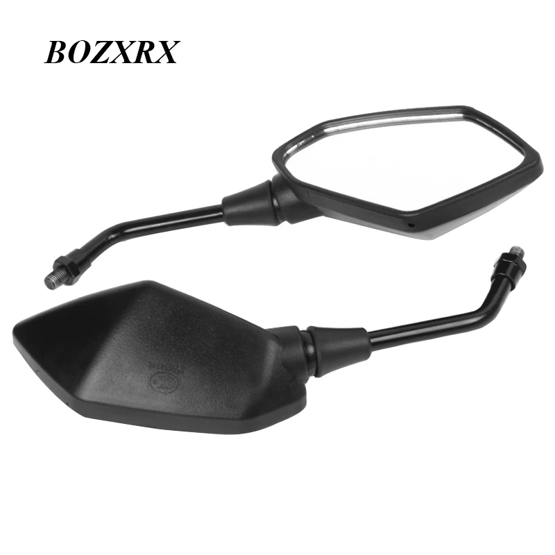 BOZXRX 2Pc Universal Motorcycle Mirror 10mm 8mm motocross ATV Off Road Dirt Pit Bike Motorbike