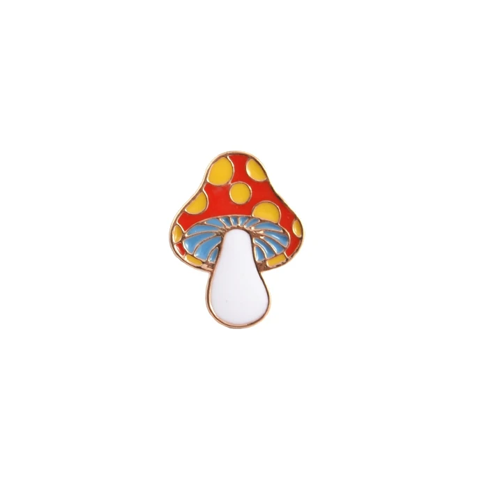 

Free Shipping Fashion Cute Cartoon Mushroom Jewelry Enamel Jacket Badge Brooch Pin For Women