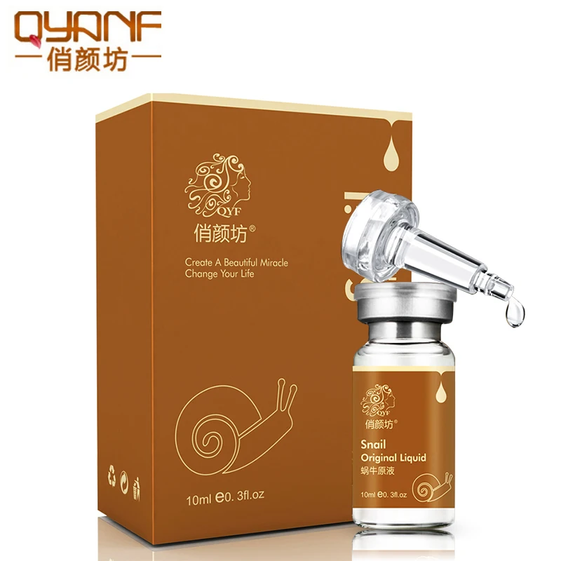 

QYF Brand Snail Essence Face Serum Liquid Whitening Moisturizing Removing Red Blood Shrink Pores anti-aging Cream Skin Care