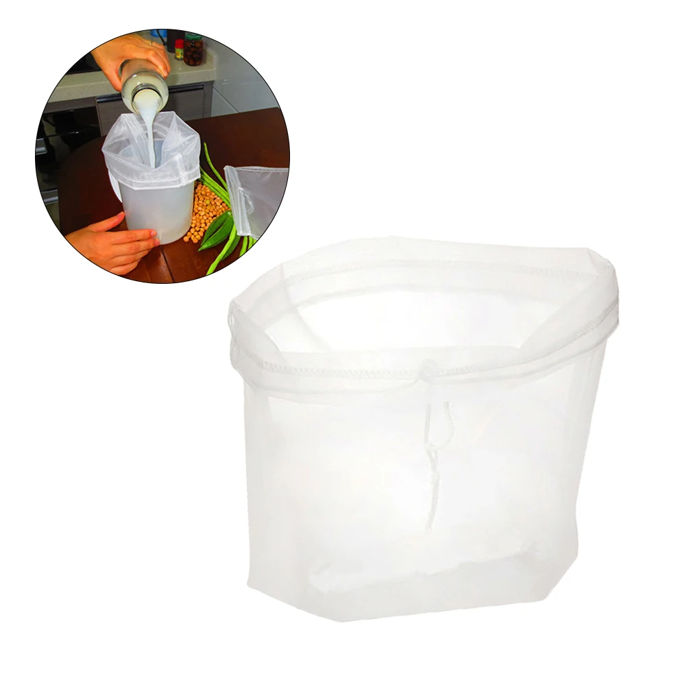 

Reusable Nylon Fine Mesh Food Strainer Filter Bag for Home Nut Milk Cold Brew Coffee Juice Kitchen Tools Accessories 23*30cm