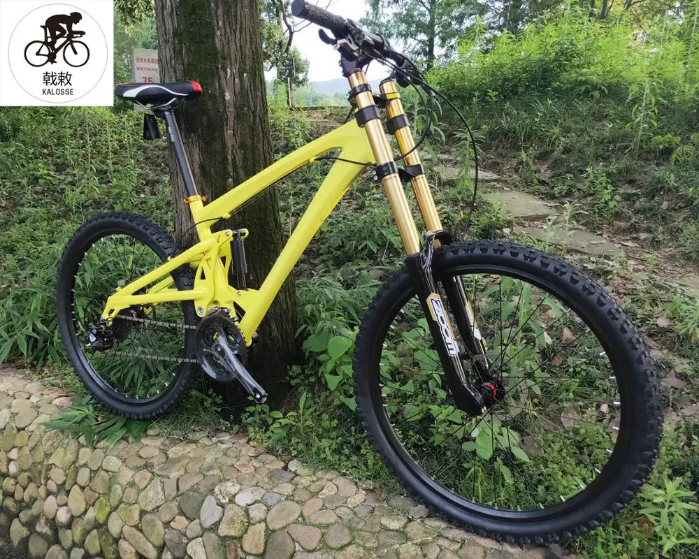 Best Cheap 165mm travel Full suspension bicycle bike 20X110mm hubs 26er mountain bicycle 24 speed Hydraulic brakes 2020 1