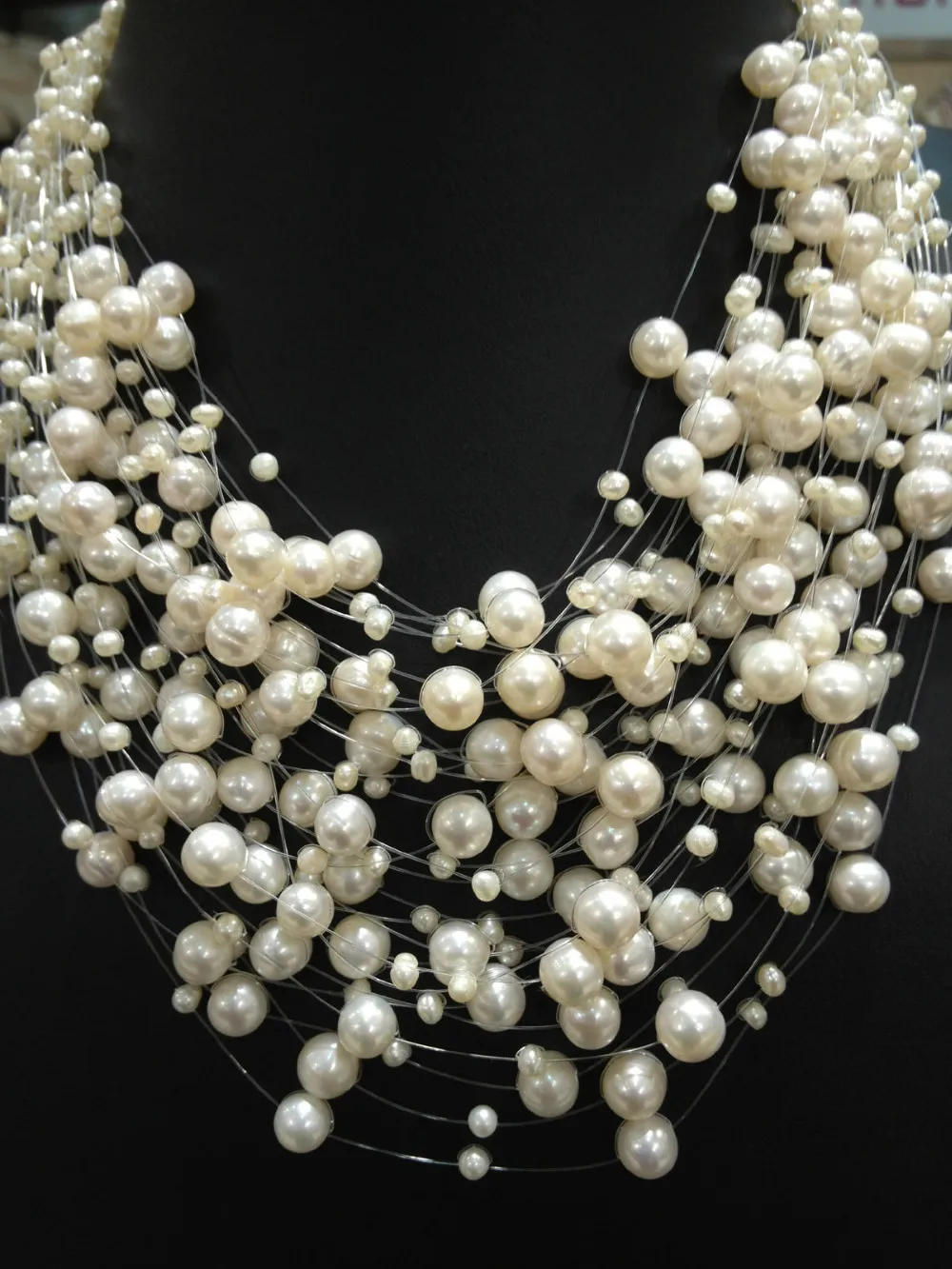 30 слоев женские свадебные жемчужные Цепочки и ожерелья Starriness плавающий пресноводный жемчуг Цепочки и ожерелья модный дизайн Цепочки и ожерелья для Для женщин ювелирные изделия культуры