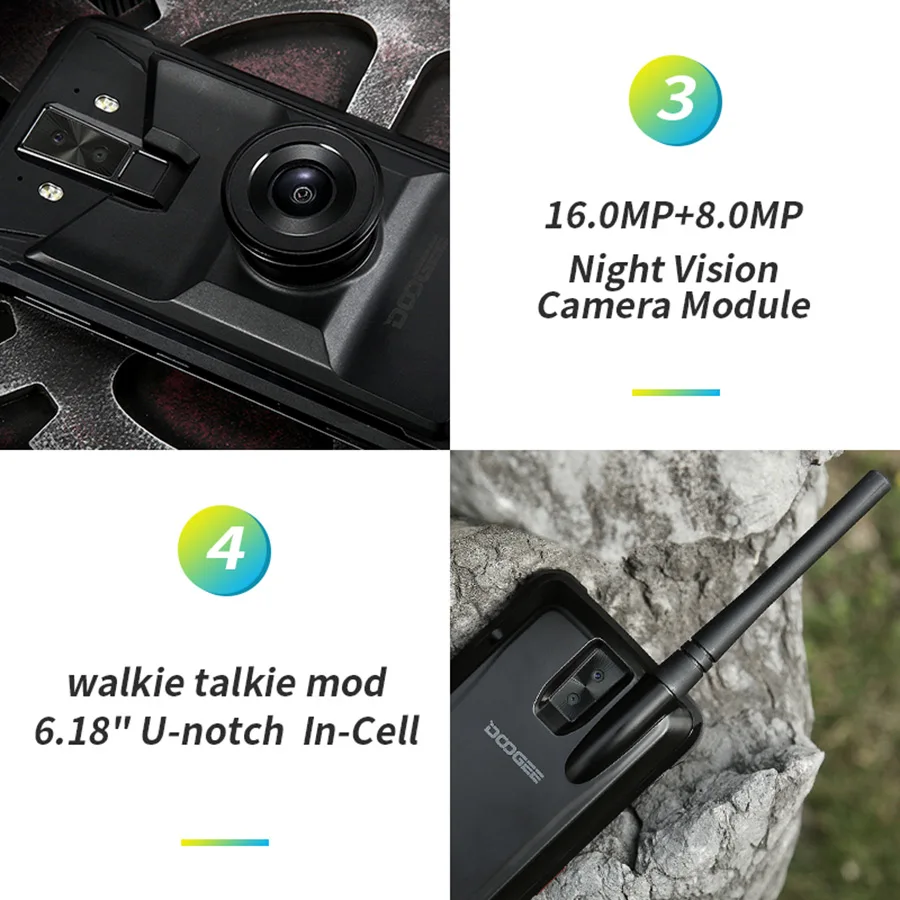 Модульный усиленный телефон DOOGEE S90 6 18 дюймовый дисплей 5050 мАч Helio P60 восемь ядер