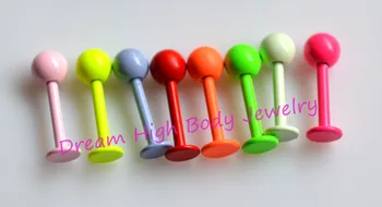 

Surgical Steel 1.2mm LABRET LIP TRAGUS EAR BAR Stud Ring Lip Piercing Chin monroe Beautiful Body Jewelry 16G Free Shipping