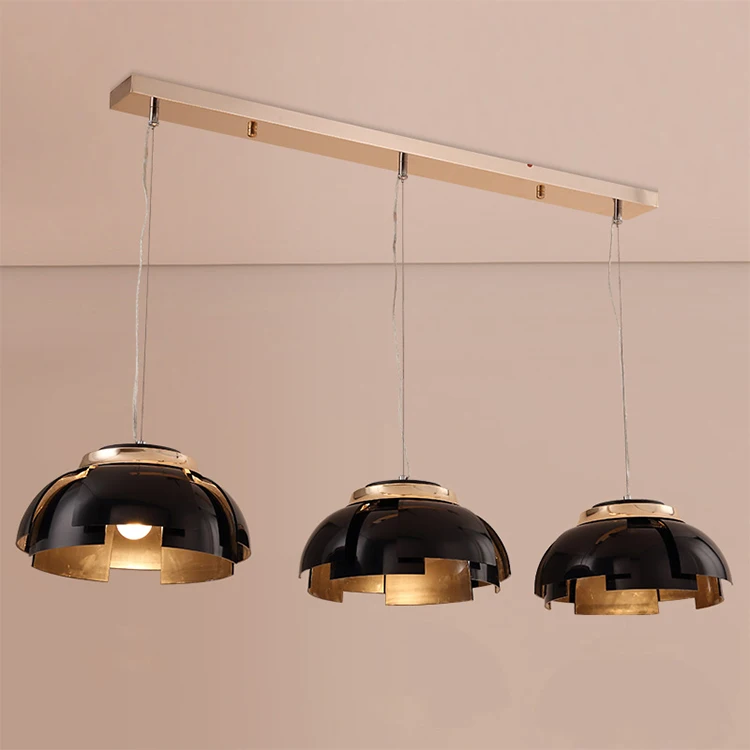 

Industrial clothing store bookstore lighting pendant lamps Modern Iron pendant lights creative restaurant bar black 3 heads ZA