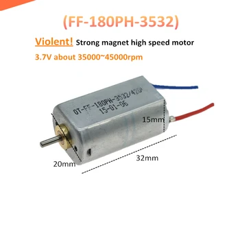 

Violent! high speed 180 DC motor Strong magnet 180PH 3.7V 3V 4.5V Model airplane/car model diy (FF-180PH-3532)