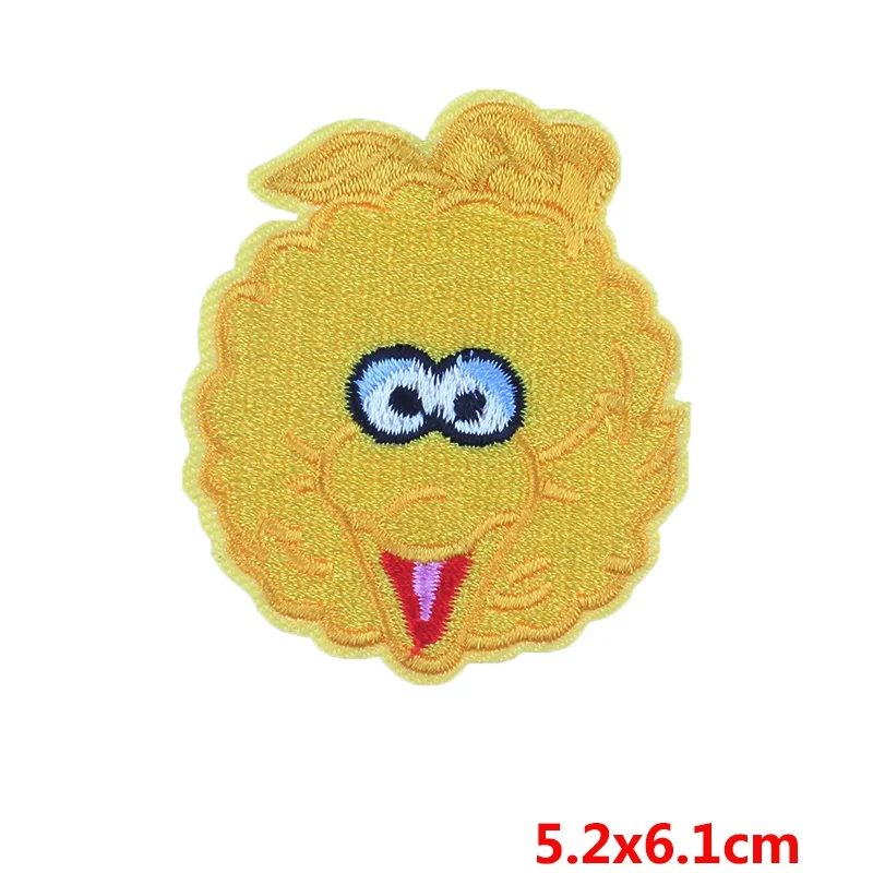 Prajna Sesame Street Elmo Patches Iron-On Embroidered Patch Cute Monkeys Accessories For Clothing DIY Stickers On Kids T-shirt - Цвет: Многоцветный