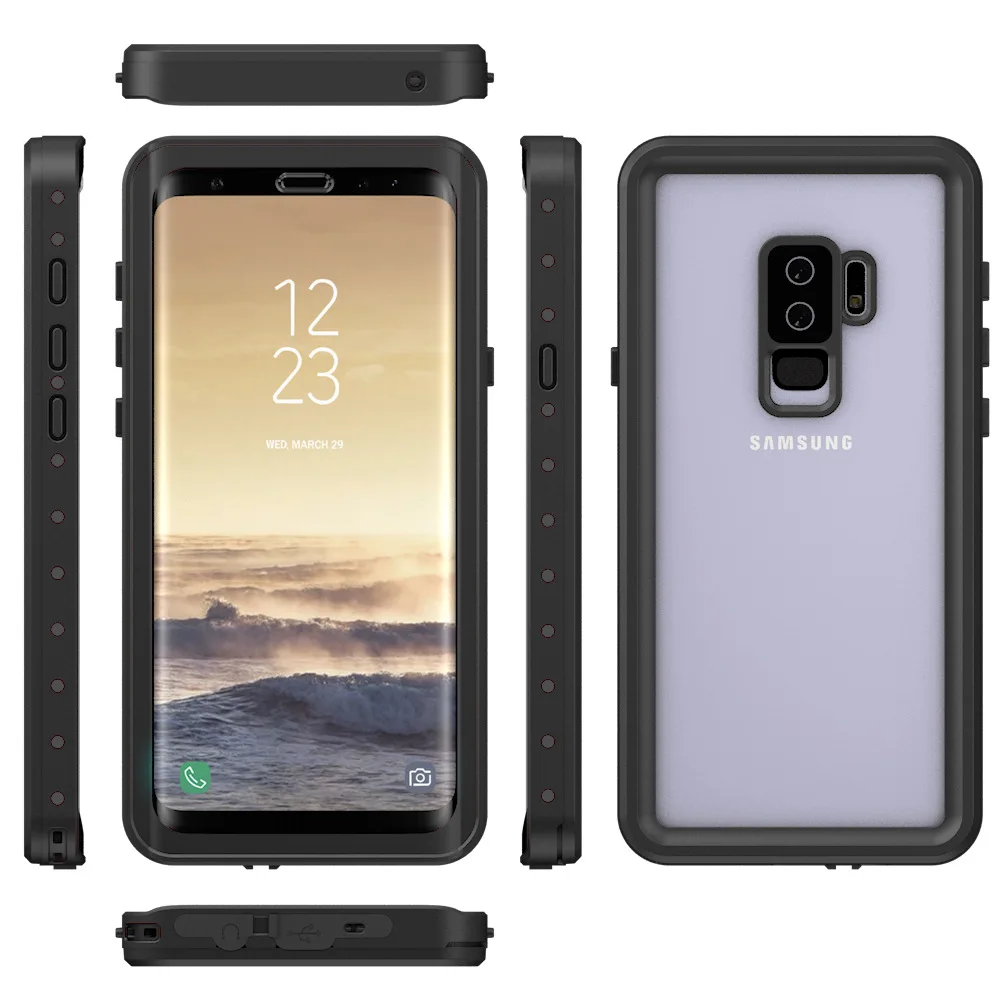 Водонепроницаемый чехол для Samsung Galaxy S9 S9plus ударопрочный грязезащитный полностью
