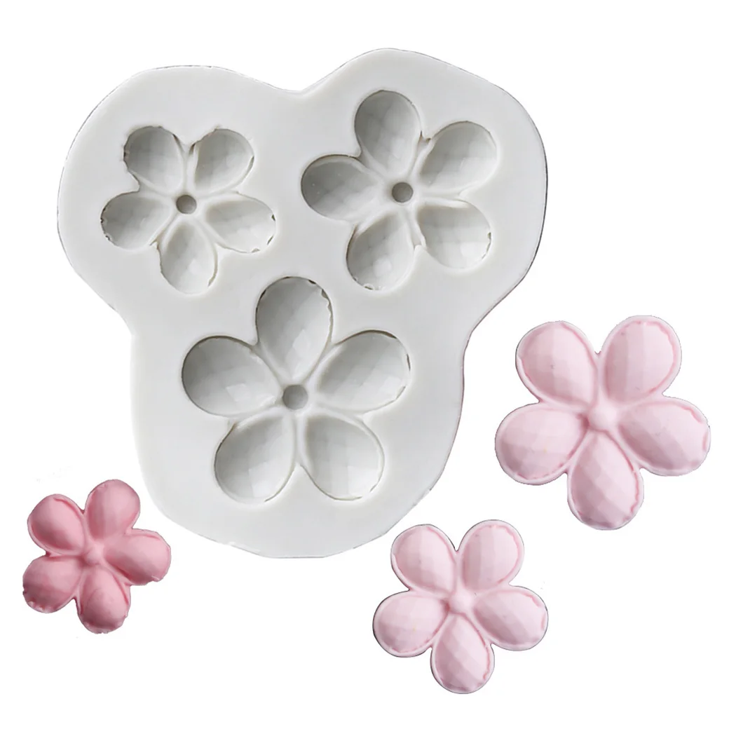

Beautiful Florals 3D Cake Mold Chocolate Cake Tools DIY Fondant Silicone Mold Flowers Soap Mold Cake Decorating Tools