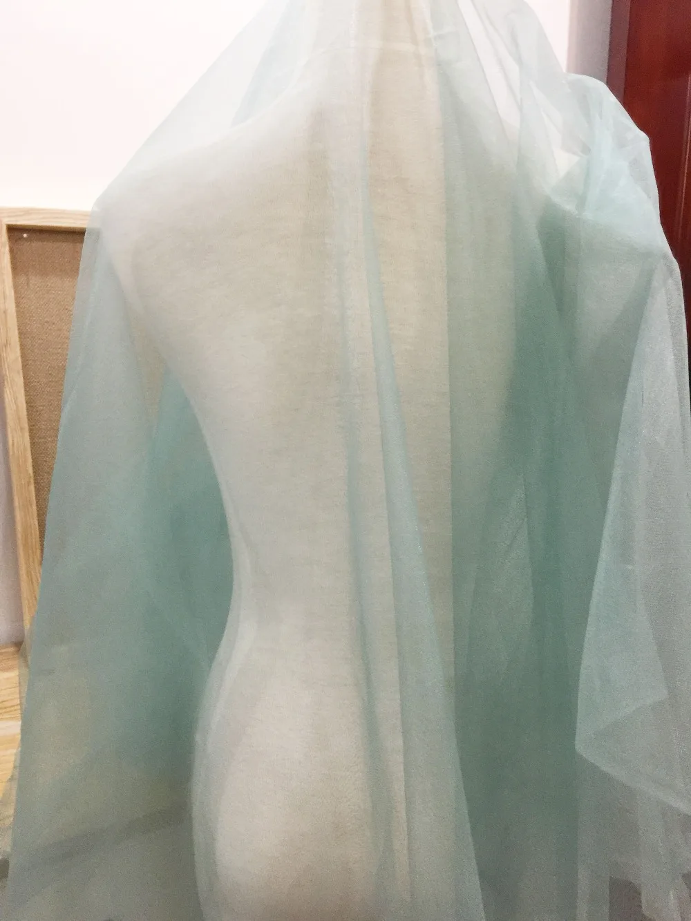 5 ярдов Дымчатого цвета морской волны для новобрачных прозрачная кисея, тюль для покрывал, подвязки, костюмы, платье с цветочным узором для девочек
