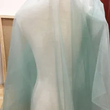 5 ярдов Дымчатого цвета морской волны для новобрачных прозрачная кисея, тюль для покрывал, подвязки, костюмы, платье с цветочным узором для девочек