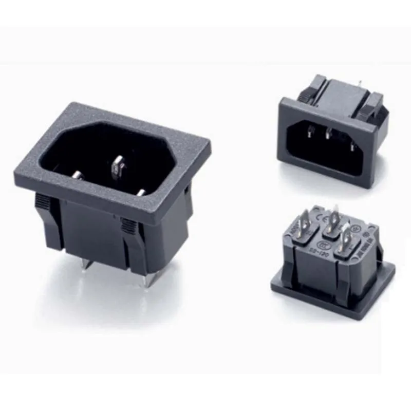 POWER CORD SOCKET IEC320 C14 MALE AC POWER CABLE JACK INLET Receptacle 10PCS