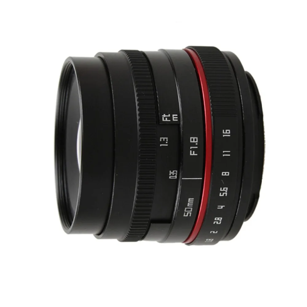 Объектив фотокамеры 50 мм f/1 8 APS C F1.8 для Olympus Panasonic M4/3 M43 MFT EP5 OMD EM5 E M1 Mark II M5