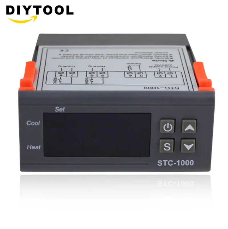 STC 1000 10A AC/DC 12V 24V 220V два реле выход цифровой регулятор температуры термостат 50 ~ 99C 1m
