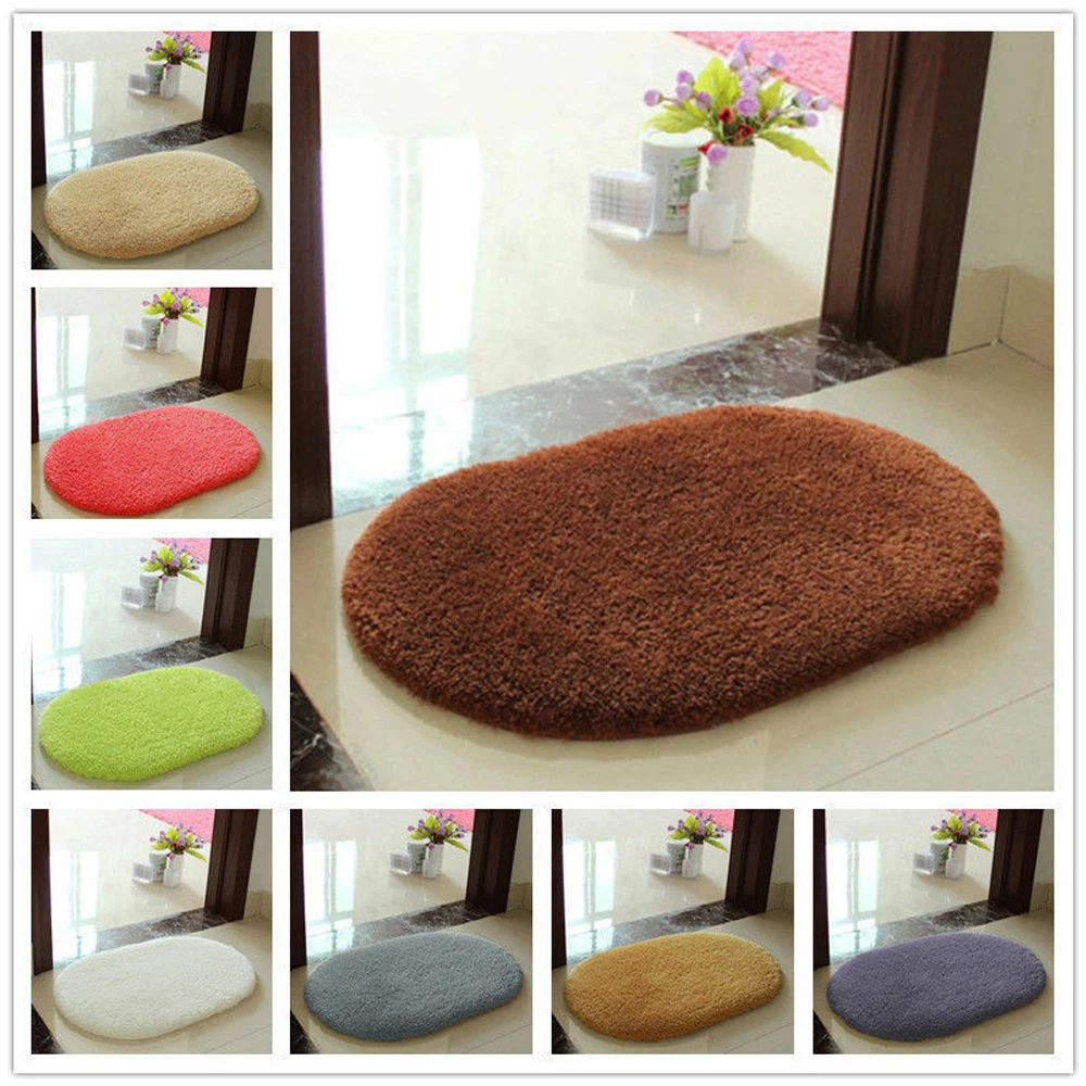 New Bathroom Carpet Bath Mat Soft Microfiber Shaggy Non Slip Absorbent Bath Mat Bathroom Shower Rugs Carpet