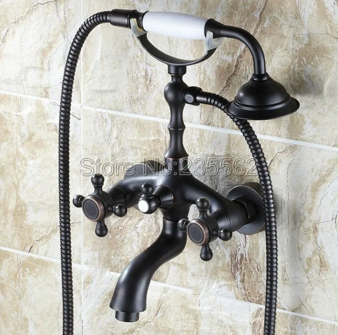 Black Oil Rubbed Bronze Bathtub Faucets Bathroom Faucet Mixer Tap Wall