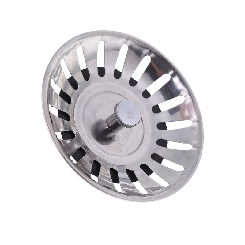 

Kitchen Waste Stainless Steel Sink Strainer Plug Drain Filter Stopper Basket Drainer