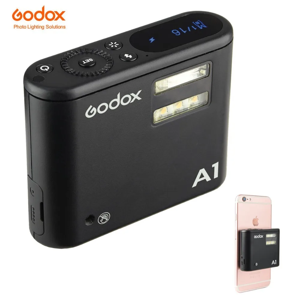 Godox A1 Smartphone Flash 2.4G Wireless with Built-in Battery For Synchronizing Phone Camera to Godox's X apply for IPhone |