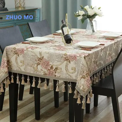 

Luxury Tablecloth for Home decoration dining coffee table kitchen accessories Round Table Cloth Home Decor