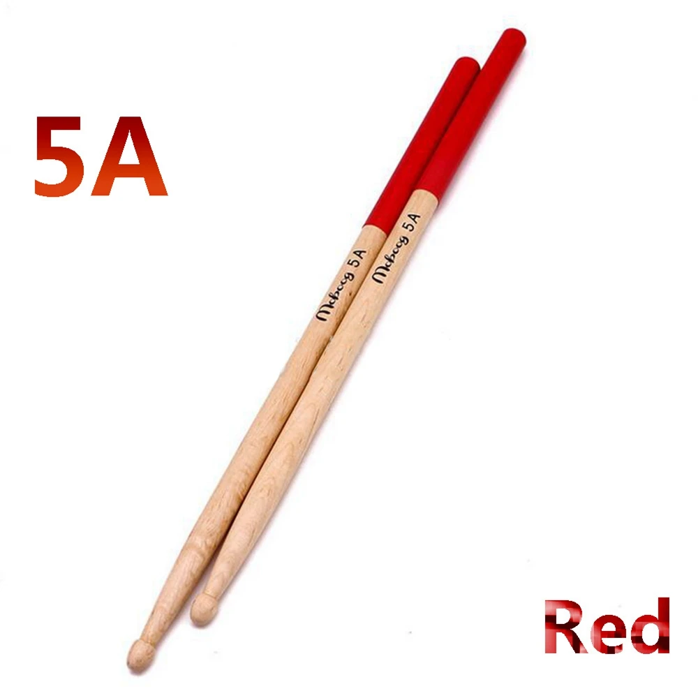 5А/7А противоскользящие кленовые барабанные палочки барабанная палка многоцветный 93 г - Цвет: 5A-red