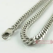 55 cm de largo, 10mm ancho Acero Inoxidable 316L del MENS Cadena Cubana Collar de Moda Joyería Hip Hop Rock, Envío Libre al por mayor WN008