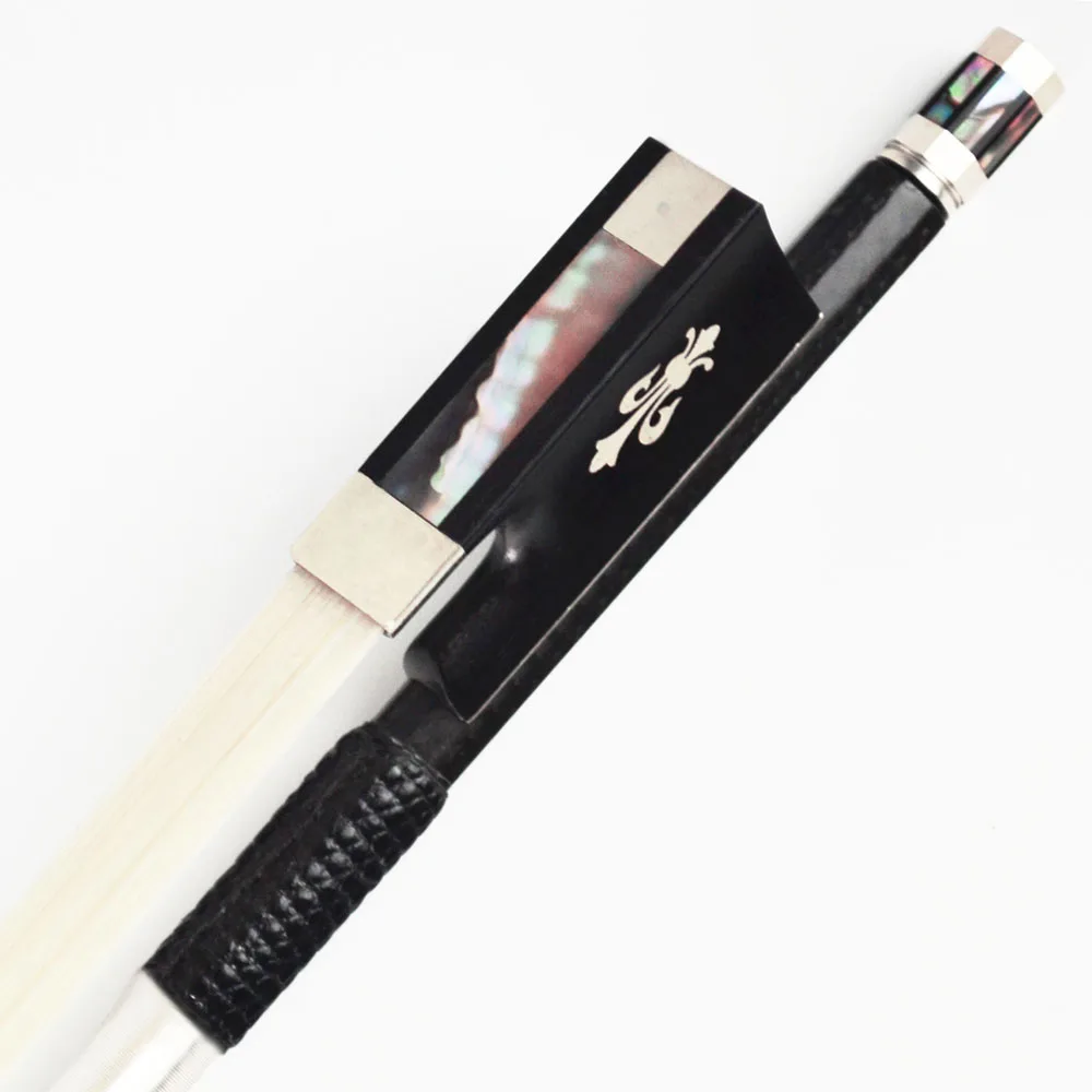 Алмазное углеродное волокно скрипка бант эбеновая лягушка с красивой Флер де Лис