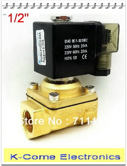 Электромагнитный клапан с прямым приводом 1/2 дюйма модель PU220-04A 2-сторонний