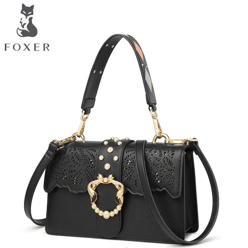 

FOXER 2018 New women Leather bag designer fashion luxury handbags women bags designer women leather Shoulder Crossbody Bags