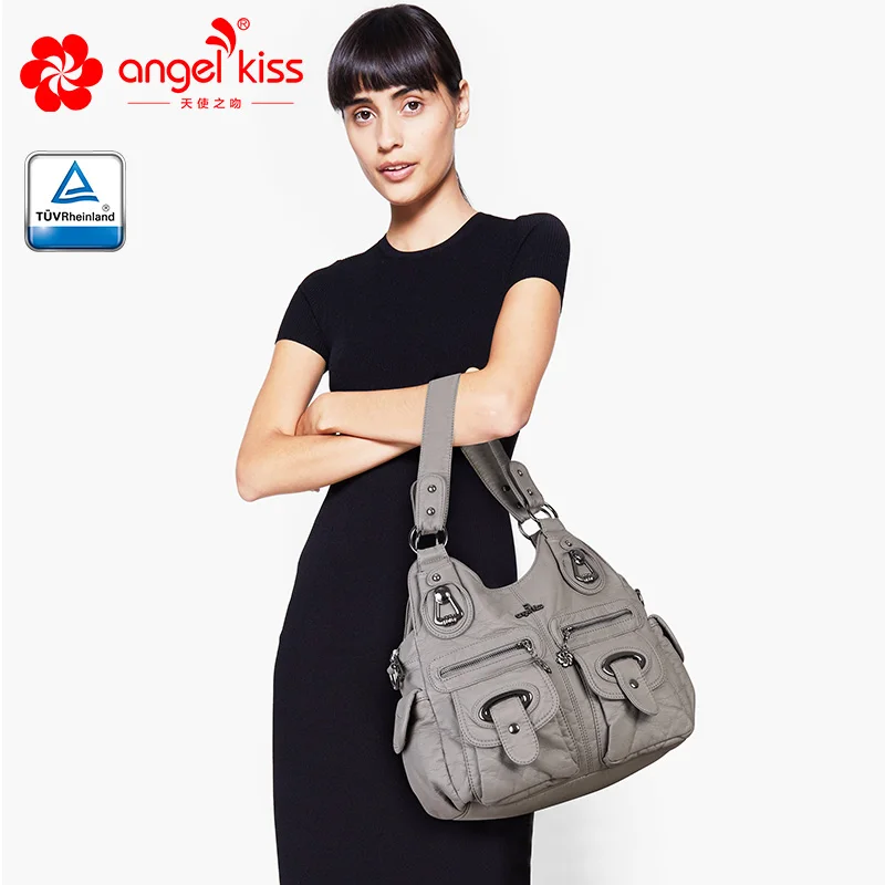 Женские сумки с карманами Angel Kiss Наплечные Сумки из искусственной кожи XS160773|Сумки