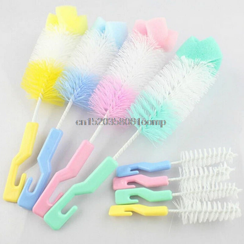 

2Pc Baby Nipple Sponge Brush Bottle Brush Cleaner With Pacifier Brush #K4UE# Drop Ship