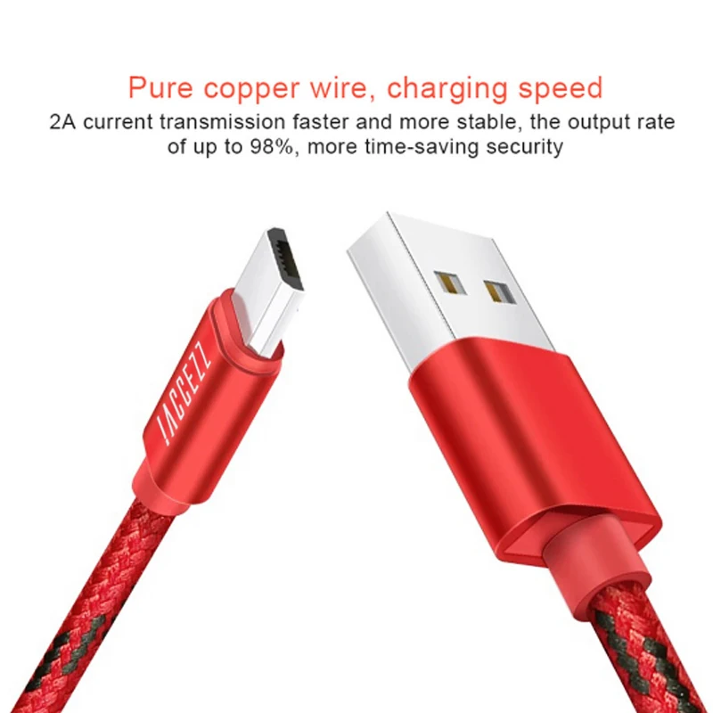 ! Кабель USB ACCEZZ для передачи данных зарядный кабель Micro Samsung Galaxy S7 S6 Edge Huawei Xiaomi Redmi