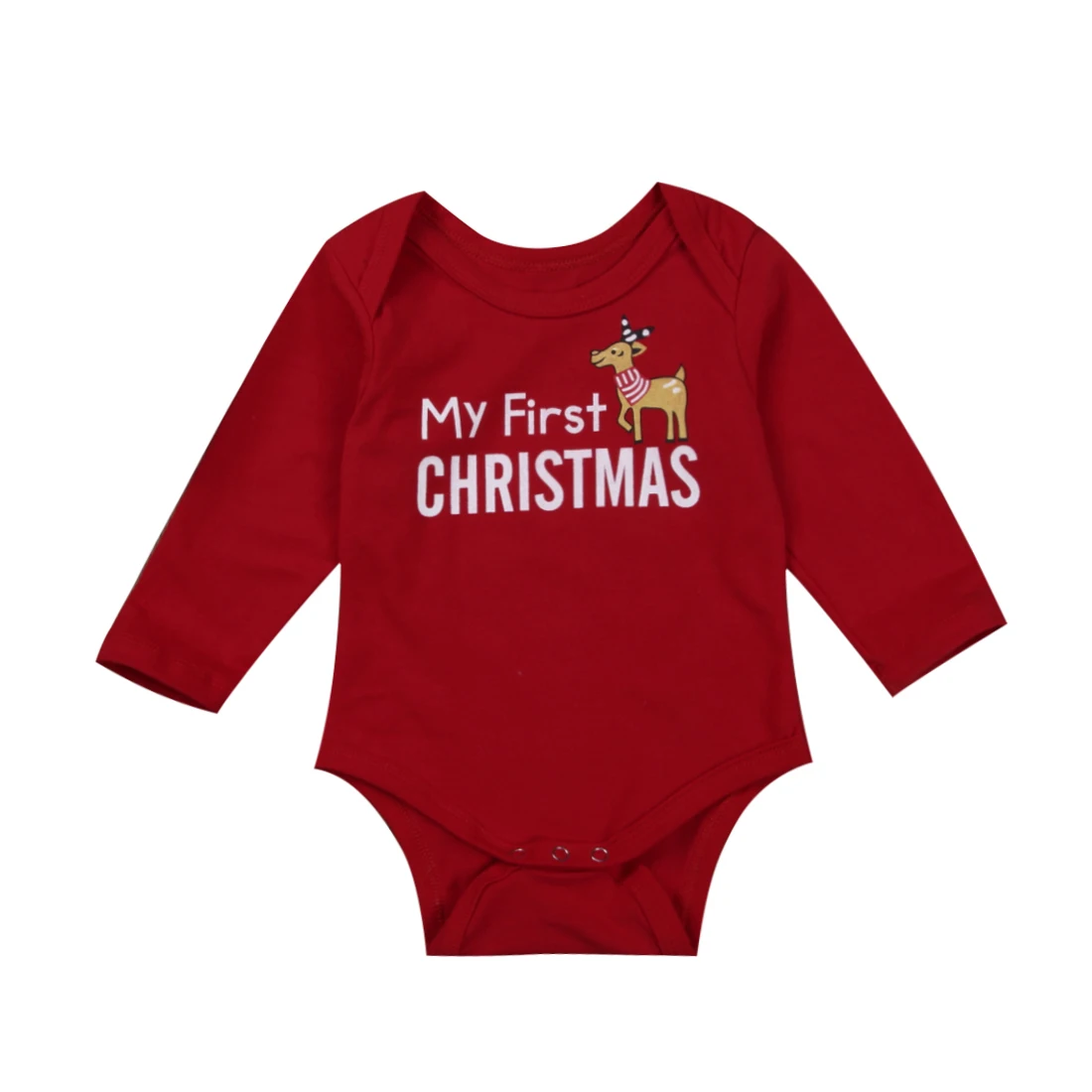 

Christmas Baby Romper 2017 Baby Newborn Infant Baby Boy Girl Xmas Romper My First Christmas Playsuit Tops Cotton Clothes Outfit