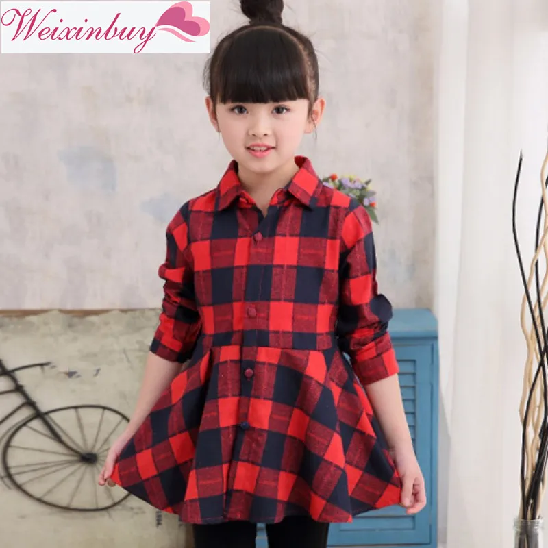 

New Fashion Kids Girls Dresses Autumn Baby Girls Clothes Casual England Style Plaid Fur Ball Bow Design Baby Girls Dresses M2