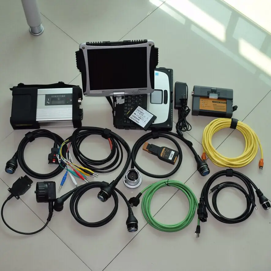 2in1 Diagnostic Tool for MB Star C5 BMW ICOM A2 Installed with 1tb Super SSD Latest Software in Laptop CF-19 Run Fast |