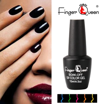

FingerQueen 1pc 15ml 168 Colors Uv Gel Polish Famous Brand Soak Off UV&LED Lamp Manicure Gel Nail Polish Professional Glue